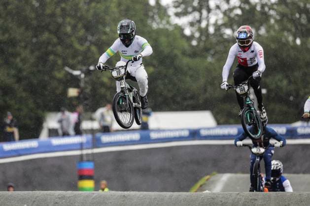 2025 UCI BMX Racing World Championships Picture by Alex Whitehead SWpix.com - 03 08 2025 - Cycling - 2025 UCI BMX Racing World Championships - Copenhagen, Denmark - Men Elite Quarter-finals - Izaac Kennedy (Australia) Copyright: x xSWpix.comx(t axPhotographyxHubxLtd)xAlexxWhitehead SWpix.comx SWP-3030-0356