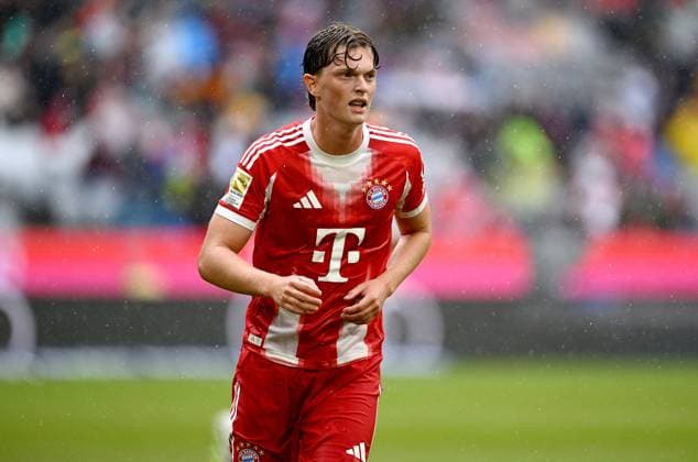 Fussball 1. Bundesliga Saison 2025 2026 Testspiel 02.08.2025 FC Bayern Muenchen - Olympique Lyon Paul Wanner (FC Bayern Muenchen) *** Soccer 1 Bundesliga Season 2025 2026 Test match 02 08 2025 FC Bayern Muenchen Olympique Lyon Paul Wanner FC Bayern Muenchen