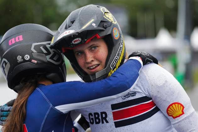 2025 UCI BMX Racing World Championships Picture by Alex Whitehead SWpix.com - 03 08 2025 - Cycling - 2025 UCI BMX Racing World Championships - Copenhagen, Denmark - Women Junior Final - Elsa Rendall Todd (Great Britain) after finishing second Copyright: x xSWpix.comx(t axPhotographyxHubxLtd)xAlexxWhitehead SWpix.comx SWP-3030-0390