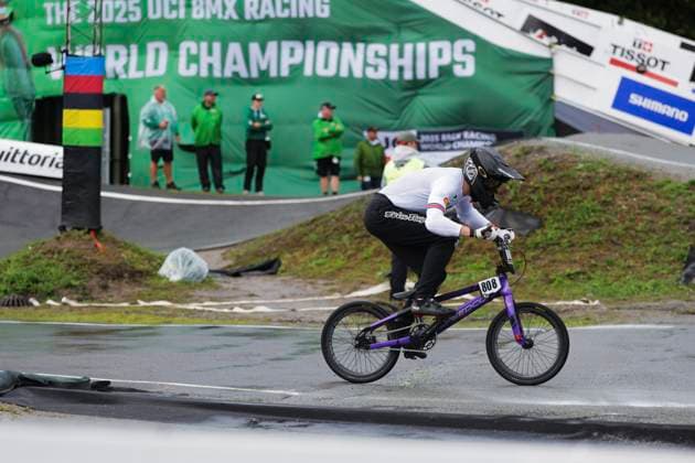 2025 UCI BMX Racing World Championships Picture by Alex Whitehead SWpix.com - 03 08 2025 - Cycling - 2025 UCI BMX Racing World Championships - Copenhagen, Denmark - Men Junior Final - Jimmy Criddle (Great Britain) Copyright: x xSWpix.comx(t axPhotographyxHubxLtd)xAlexxWhitehead SWpix.comx SWP-3030-0392