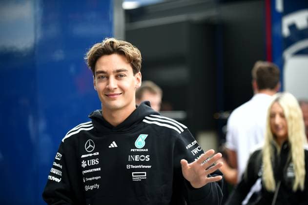 August 3, 2025, Budapest, Budapest, Hungary: George Russell, driver for Mercedes during the drivers parade before the Formula One Hungarian Grand Prix, held at the Hungaroring Budapest Hungary - ZUMAs291 20250803_zip_s291_014 Copyright: xBalintxSzentgallayx