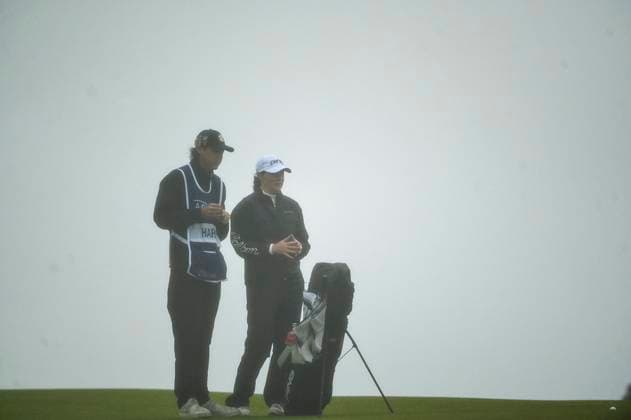 3rd August 2025; Royal Porthcawl Golf Club, Porthcawl, Wales; AIG Womens Open Golf, Final Round; Darcey Harry on the 2nd fairway  AledxHopkins