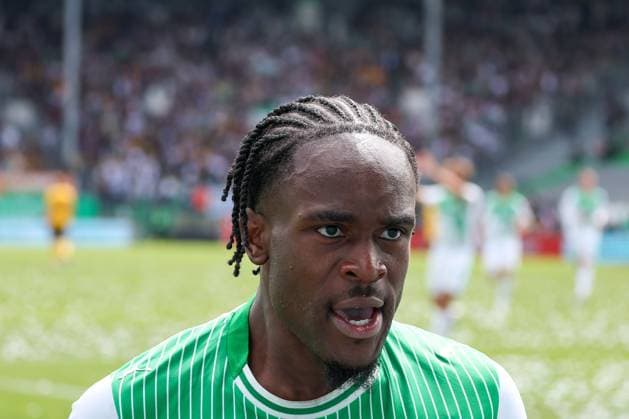 Noel Futkeu 9 Spvgg Greuther Fuerth celebrates after his goal for 3 1, Spvgg Greuther Fuerth vs SG Dynamo Dresden, DFL, 2 Bundesliga, Saison 2025 2026, Hinrunde, 1 Spieltag, 03 08 2025 DFB regulations prohibit any use of photographs as image sequences and or quasi video Fuerth Bayern Germany Copyright: xkolbert-press MartinxAgüerax