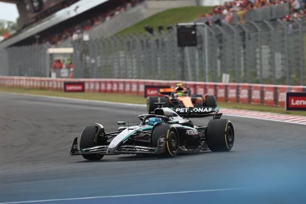 Formula 1 Hungary Grand Prix BUDAPEST, HUNGARY - AUGUST 3: George Russell of Mercedes competes during Formula 1 Hungarian Grand Prix at Hungaroring in Budapest, Hungary on August 3, 2025. Arpad Kurucz Anadolu Budapest Hungary. Editorial use only. Please get in touch for any other usage.  Copyright: x2025xAnadoluxArpadxKuruczx