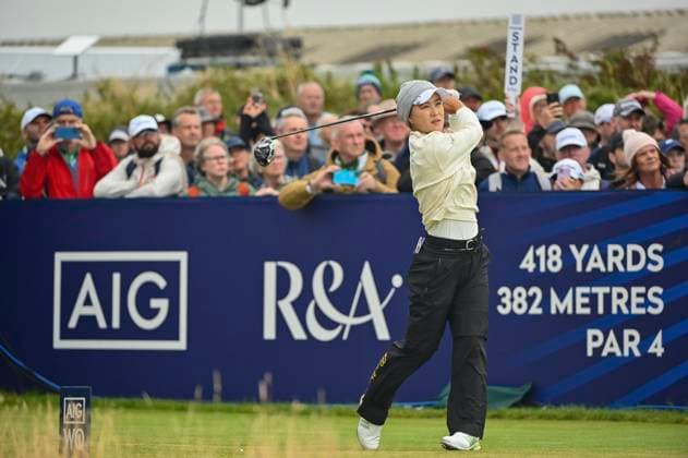 3rd August 2025; Royal Porthcawl Golf Club, Porthcawl, Wales; AIG Womens Open Golf, Final Round; Minjee Lee on the first tee  AledxHopkins