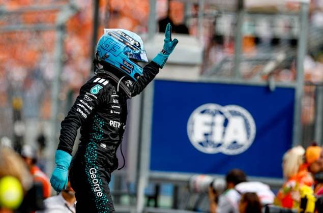 63 George Russell GBR, Mercedes AMG Petronas F1 Team , F1 Grand Prix of Hungary at Hungaroring on August 3, 2025 in Budapest, Hungary Photo by HOCH ZWEI Budapest Hungary