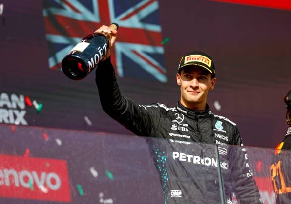 63 George Russell GBR, Mercedes AMG Petronas F1 Team , F1 Grand Prix of Hungary at Hungaroring on August 3, 2025 in Budapest, Hungary Photo by HOCH ZWEI Budapest Hungary
