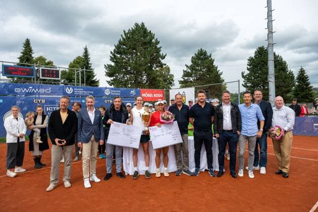 Award ceremony, ,Nikola Bartunkova vs Julia Grabher,Tennis, CTS Ladies Open, Final, 03 08 2025, Nikola Bartunkova vs Julia Grabher,Tennis, CTS Ladies Open, Final, 03 08 2025 Hechingen Copyright: xEibner-Pressefoto StefanxRosenfex EP_SRD