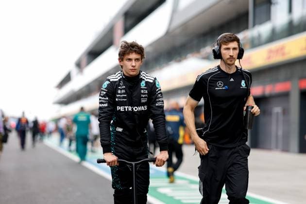 12 Andrea Kimi Antonelli ITA, Mercedes AMG Petronas F1 Team , F1 Grand Prix of Hungary at Hungaroring on August 3, 2025 in Budapest, Hungary Photo by HOCH ZWEI Budapest Hungary