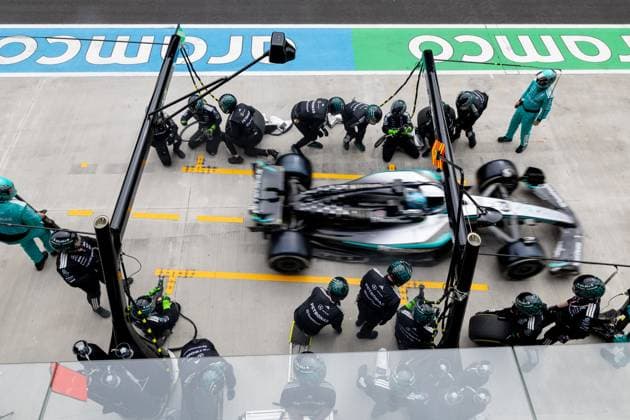 63 George Russell GBR, Mercedes AMG Petronas F1 Team , F1 Grand Prix of Hungary at Hungaroring on August 3, 2025 in Budapest, Hungary Photo by HOCH ZWEI Budapest Hungary