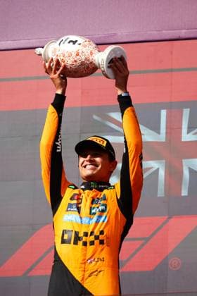 August 3, 2025, Budapest, Hungary: Lando Norris of McLaren is seen on the podium after winning the Formula 1 Hungarian Grand Prix at the Hungaroring circuit in Mogyorod near Budapest on August 3rd, 2025. Budapest Hungary - ZUMAz156 0828764068st Copyright: xBeataxZawrzelx