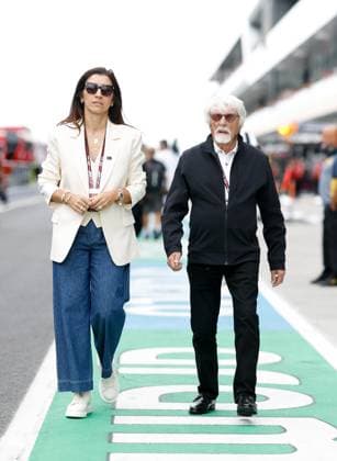 Bernie Ecclestone GBR and his wife Fabiana Flosi, F1 Grand Prix of Hungary at Hungaroring on August 3, 2025 in Budapest, Hungary Photo by HOCH ZWEI Budapest Hungary