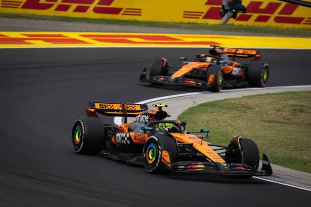 4 Lando Norris GBR, McLaren F1 Team , 81 Oscar Piastri AUS, McLaren F1 Team , F1 Grand Prix of Hungary at Hungaroring on August 3, 2025 in Budapest, Hungary Photo by HOCH ZWEI Budapest Hungary