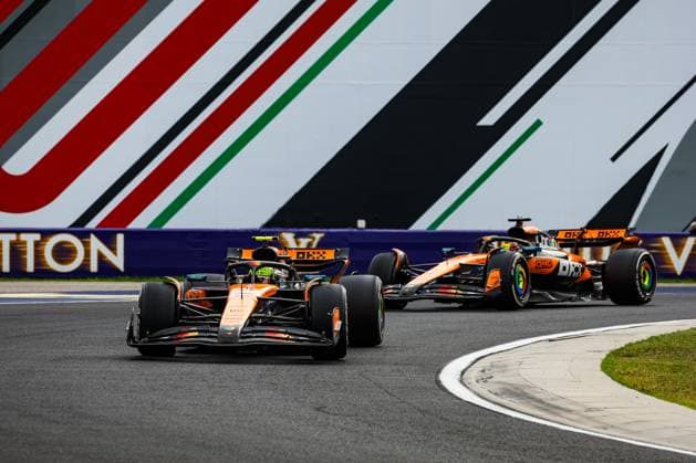 4 Lando Norris GBR, McLaren F1 Team , 81 Oscar Piastri AUS, McLaren F1 Team , F1 Grand Prix of Hungary at Hungaroring on August 3, 2025 in Budapest, Hungary Photo by HOCH ZWEI Budapest Hungary