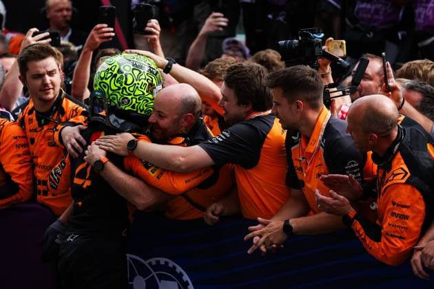 4 Lando Norris GBR, McLaren F1 Team , F1 Grand Prix of Hungary at Hungaroring on August 3, 2025 in Budapest, Hungary Photo by HOCH ZWEI Budapest Hungary