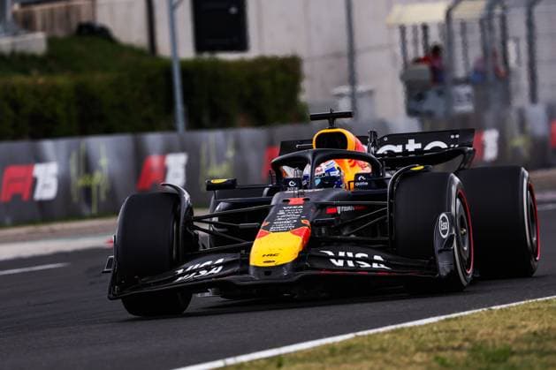F1 - HUNGARIAN GRAND PRIX 2025 01 VERSTAPPEN Max (nld), Red Bull Racing RB21, action during the 2025 Formula 1 Lenovo Hungarian Grand Prix, 14th round of the 2025 FIA Formula One World Championship, WM, Weltmeisterschaft from August 1 to 3, 2025 on the Hungaroring, in Mogyorod, Hungary - MogyorodHungary  Copyright: xANTONINxVINCENTx