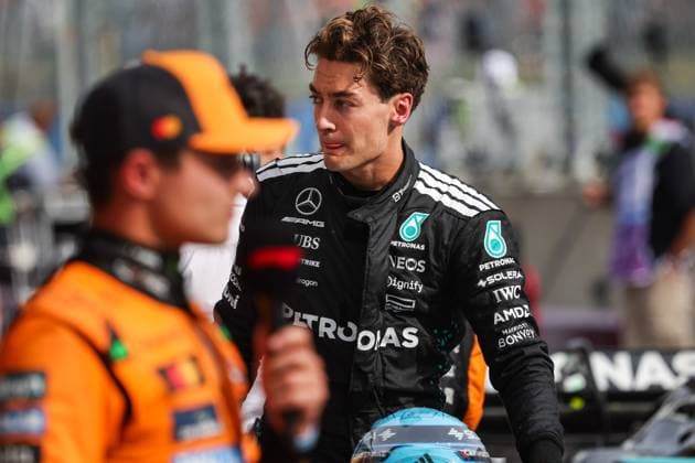 F1 - HUNGARIAN GRAND PRIX 2025 RUSSELL George (gbr), Mercedes AMG F1 Team W16, portrait during the 2025 Formula 1 Lenovo Hungarian Grand Prix, 14th round of the 2025 FIA Formula One World Championship, WM, Weltmeisterschaft from August 1 to 3, 2025 on the Hungaroring, in Mogyorod, Hungary - MogyorodHungary  Copyright: xANTONINxVINCENTx