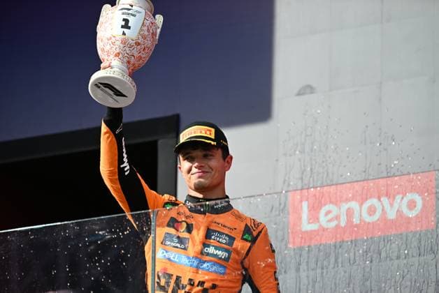 03 08 2025, Hungaroring, Budapest, FORMULA 1 LENOVO HUNGARIAN GRAND PRIX 2025 , in the picture winner Lando Norris GBR , McLaren F1 Team Photo by Hasan Bratic DeFodi Images