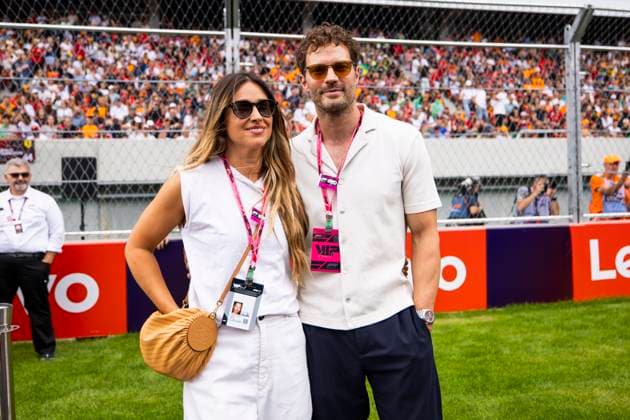 F1 - HUNGARIAN GRAND PRIX 2025 DORNAN Jamie, actor, model, and musician, portrait during the 2025 Formula 1 Lenovo Hungarian Grand Prix, 14th round of the 2025 FIA Formula One World Championship, WM, Weltmeisterschaft from August 1 to 3, 2025 on the Hungaroring, in Mogyorod, Hungary - MogyorodHungary Copyright: xJulienxDelfossex
