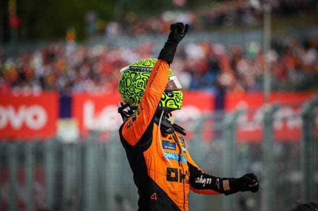 F1 Hungarian Grand Prix - Race Day - Budapest 04 Lando Norris, (GRB) McLaren Mercedes MCL39, on the last day of the Hungarian Grand Prix at the Hungaroring in Budapest, Hungary on August 3, 2025. Photo by IPA ABACAPRESS.COM Budapest Hungary  Copyright: xIPAxSport ABACAx