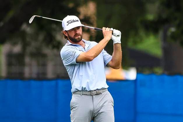 August 3, 2025: Cameron Young taking practice swing. Fourth round, 2025 Wyndham Championship, Sedgefield Country Club in Greensboro, North Carolina. CSM Greensboro United States of America - ZUMAc04_ 20250803_zma_c04_041 Copyright: xDavidxBeachx