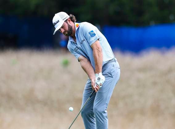 August 3, 2025: Cameron Young chips the ball. Fourth round, 2025 Wyndham Championship, Sedgefield Country Club in Greensboro, North Carolina. CSM Greensboro United States of America - ZUMAc04_ 20250803_zma_c04_050 Copyright: xDavidxBeachx