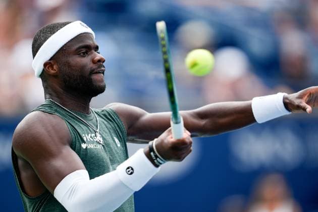 National Bank Open 2025 - Day 9 TORONTO, CANADA - AUGUST 3 : Frances Tiafoe of the United States in action against Alex de Minaur of Australia on day nine of the 2025 National Bank Open at Sobeys Stadium in Toronto, Ontario, Canada on August 3, 2025. Mert Alper Dervis Anadolu Ontario Canada. Editorial use only. Please get in touch for any other usage.  Copyright: x2025xAnadoluxMertxAlperxDervisx