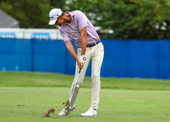 August 3, 2025: Mac Meissner hits the ball. Fourth round, 2025 Wyndham Championship, Sedgefield Country Club in Greensboro, North Carolina. CSM Greensboro United States of America - ZUMAc04_ 20250803_zma_c04_063 Copyright: xDavidxBeachx