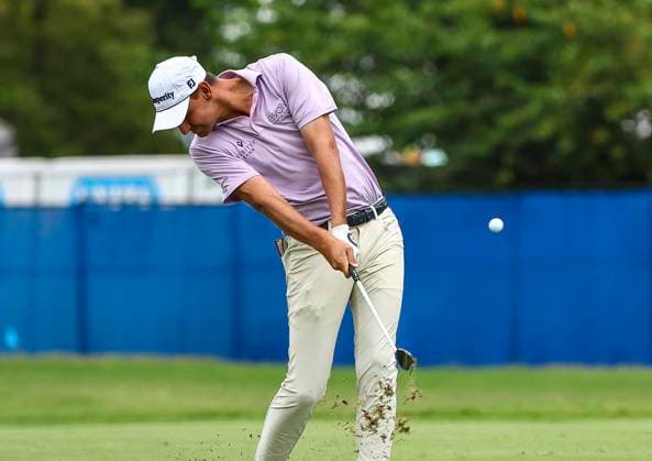 August 3, 2025: Mac Meissner hits the ball. Fourth round, 2025 Wyndham Championship, Sedgefield Country Club in Greensboro, North Carolina. CSM Greensboro United States of America - ZUMAc04_ 20250803_zma_c04_066 Copyright: xDavidxBeachx