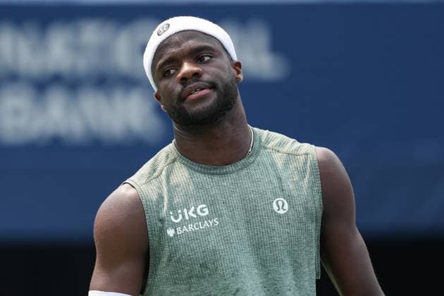 August 3, 2025, Toronto, Ontario, Canada: Frances Tiafoe of the United States of America looks on against Alex De Minaur of Australia during the Men s Singles round of 16 match on day 9 of the ATP, Tennis Herren Masters 1000 National Bank Open at Sobeys Stadium. on August 3, 2025 in Toronto, Canada. Toronto Canada - ZUMAe321 20250803_zsa_e321_007 Copyright: xLeonardoxRamirezx