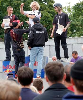 03 08 2025 BMX German Freestyle Championship 2025 in Park and Flatland at Bikepark Darmstadt here Final Freestyle Park Male Elite with Dean FLORIAN Woodstyle e V Darmstadt Hessen Germany