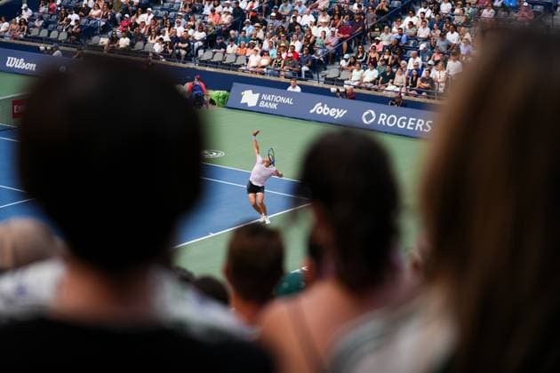 National Bank Open 2025 - Day 9 TORONTO, CANADA - AUGUST 3 : Ben Shelton of the United States in action against Flavio Cobolli of Italy on day nine of the 2025 National Bank Open at Sobeys Stadium in Toronto, Ontario, Canada on August 3, 2025. Mert Alper Dervis Anadolu Ontario Canada. Editorial use only. Please get in touch for any other usage.  Copyright: x2025xAnadoluxMertxAlperxDervisx