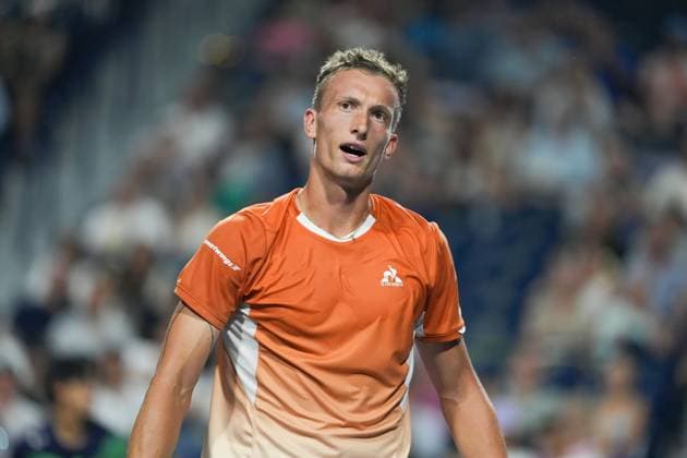 ATP, Tennis Herren Masters 1000 National Bank Open Toronto Presented by Rogers 2025 - Day 9 Jiri Lehecka of Czechia unhappy with a fan for interrupt the game against Taylor Fritz of the United States during the Men s Singles round of 16 match on day 9 of the ATP Masters 1000 National Bank Open at Sobeys Stadium. on August 3, 2025 in Toronto, Canada. (Photo by Leonardo Ramirez Eyepix Group) Copyright: xLeonardoxRamirezx xEyepixxGroupx LR-01082025-02994