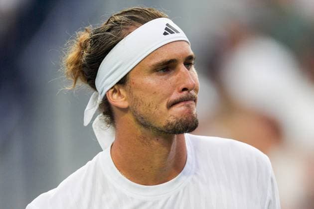 National Bank Open 2025 - Day 10 TORONTO, CANADA - AUGUST 4 : Alexander Zverev of Germany in action against Alexei Popyrin of Australia during the men’s singles quarterfinals on day ten of the 2025 National Bank Open at Sobeys Stadium in Toronto, Ontario, Canada on August 4, 2025. Mert Alper Dervis Anadolu Ontario Canada. Editorial use only. Please get in touch for any other usage.  Copyright: x2025xAnadoluxMertxAlperxDervisx