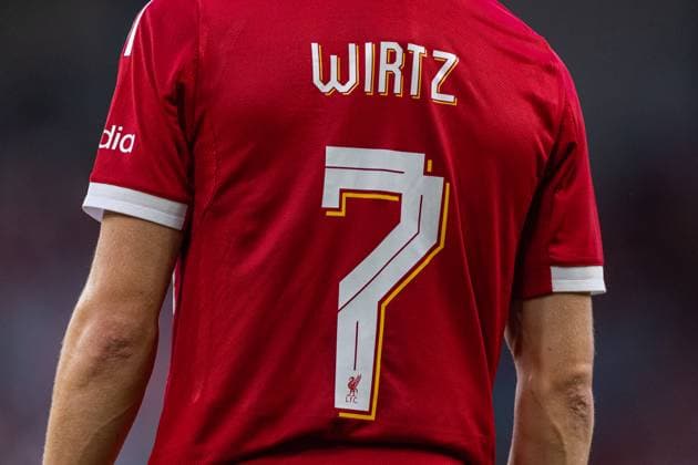 Football - Pre-season Friendly - Liverpool FC v Athletic Bilbao FC LIVERPOOL, ENGLAND - Monday, August 4, 2025: Liverpool s number seven Florian Wirtz during a pre-season friendly match between Liverpool FC and Athletic Bilbao at Anfield. Liverpool won 3-2. (Photo by David Rawcliffe Propaganda) LIVERPOOL Anfield MERSEYSIDE ENGLAND  Copyright: xDavidxRawcliffex 2025-08-04-042-Liverpool_Athletic_Match_2