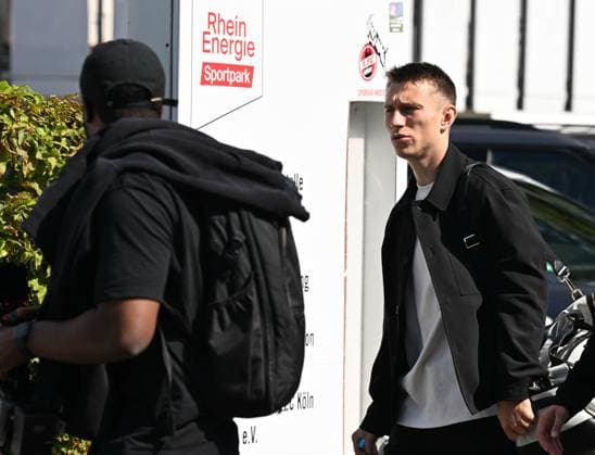 05 08 2025, xophax, Soccer 1 Bundesliga, 1 FC Koeln preparation new arrivals medical check Kristoffer Lund , right after his medical check at Geissbockheim Koeln