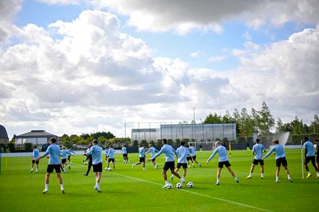 Salzburg v Club Brugge - UEFA Champions League Media Activities 05 08 2025 WESTKAPELLE, BELGIUM - AUGUST 05 : The players of Club Brugge pictured during a training session ahead of the UEFA Champions League 2025 26 third qualifying round first leg between Salzburg and Club Brugge on August 5, 2025 in Westkapelle, Belgium, 05 08 2025 Westkapelle Belgium  Copyright: xNicoxVereeckenx