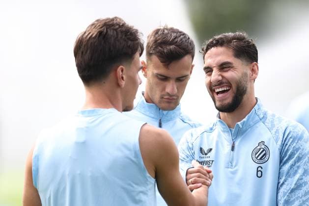 Club s Ludovit Reis pictured during a training session of Belgian soccer team Club Brugge, on Tuesday 05 August 2025 in Brugge. The team will play tomorrow the first leg of the third qualifying round for the UEFA Champions League competition against Austrian team FC Salzburg. BRUNOxFAHY  x130675364x