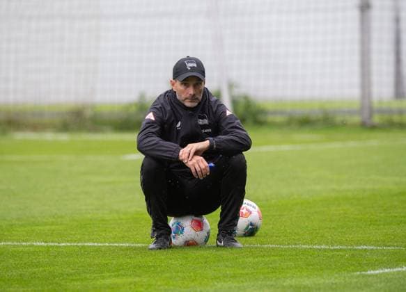 Soccer, Men, Season 2025 26, 2 Bundesliga, Hertha BSC, Training, Coach Stefan Leitl Hertha BSC , 05 08 2025, Copyright: xSebastianxRäppold MatthiasxKochx