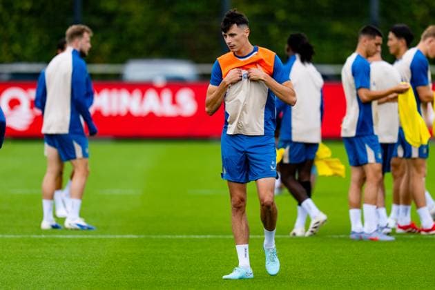UEFA Champions League 2025-2026: training of Feyenoord Rotterdam - Anel Ahmedhodzic of Feyenoord during the training of Feyenoord in preparation of the UEFA Champions League qualification duel against Fenerbahce SK at Trainingscomplex 1908 on 5 August 2025 in Rotterdam, The Netherlands. Copyright: xYannickxVerhoevenx