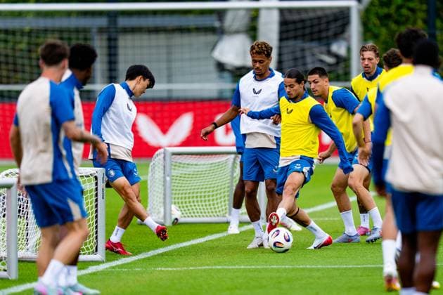 Football, CL, Feyenoord Rotterdam, Training