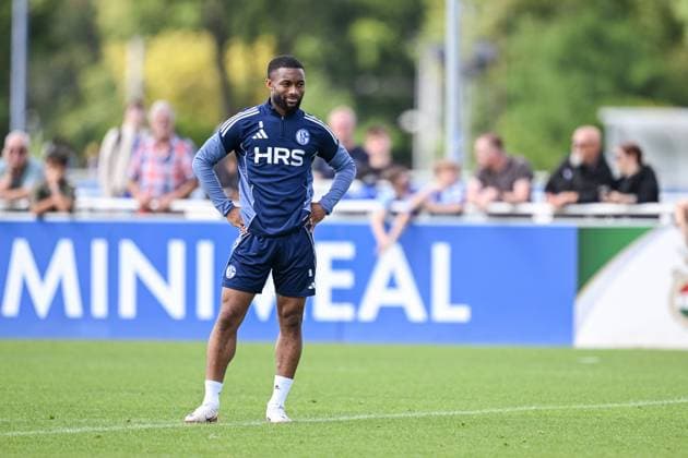05 08 2025, Football, 2 Bundesliga, Season 2025 2026, Training FC Schalke 04, Moussa Sylla FC Schalke 04 xRHR PHOTO YYx Copyright: KROEGER RHR-FOTOx RHR-FOTO YY