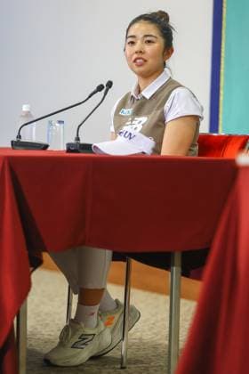 Women s British Open, Yamashita, press conference, PK, Pressekonferenz after returning home -JPN- Golf - Female golfer Miyu Yamashita returns to Japan and holds a press conference at the Japan National Press Club(JNPC). She won her first major at the AIG Women s British Open (July 31-August 3, 2025). Tokyo Japan Copyright: xKazukixOISHIx