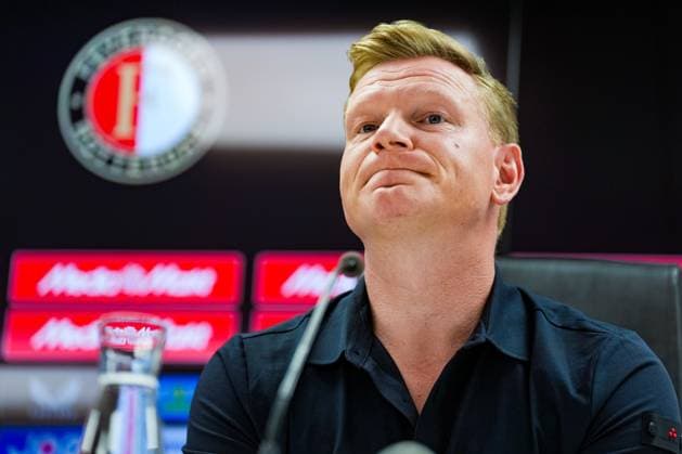 Champions League 2024-2025: press conference, PK, Pressekonferenz of Feyenoord Rotterdam - Press officer Robin Jongmans of Feyenoord during the press conference of Feyenoord in preparation of the Champions League qualification duel against Fenerbahce SK at Stadion Feijenoord De Kuip on 5 August 2025 in Rotterdam, The Netherlands. Copyright: xYannickxVerhoevenx