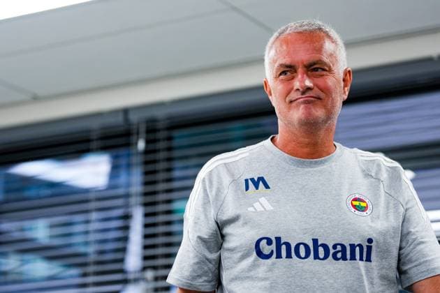 Champions League 2025-2026: press conference, PK, Pressekonferenz of Fenerbahce SK Rotterdam - Fenerbahce coach Jose Mourinho during the press conference of Fenerbahce SK in preparation of the Champions League qualification duel against Feyenoord at Stadion Feijenoord De Kuip on 5 August 2025 in Rotterdam, The Netherlands. Copyright: xYannickxVerhoevenx