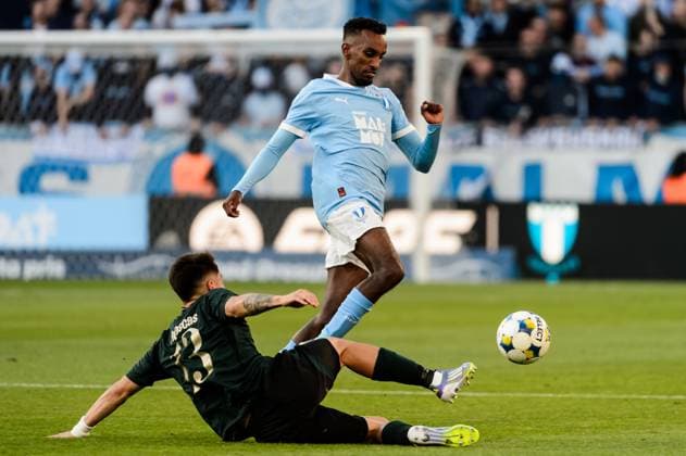 250805 Taha Ali of Malmö FF during the UEFA Champions League qualifier football match between Malmö FF and FC Copenhagen on August 5, 2025 in Malmö Photo Christian Örnberg BILDBYRAN COP 166 CS0745 fotboll football soccer fotball uefa champions league champions league malmö ff fc copenhagen bbeng  Copyright: CHRISTIANxÖRNBERG BB250805CO044