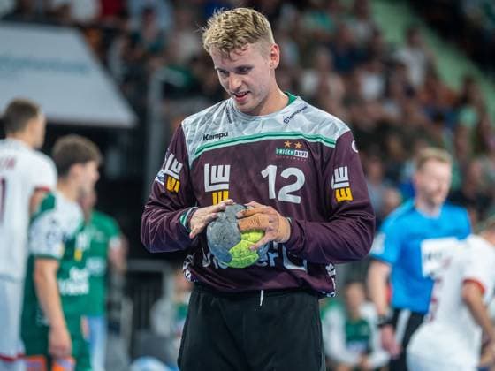New signing Kristian Saeveras Frisch Auf Goeppingen, 12 , Frisch Auf Goeppingen vs Paris Saint Germain, Handball, Test match, Men, 2025 2026 season, 05 08 2025, Frisch Auf Goeppingen vs Paris Saint Germain, Handball, Test match, Men, 2025 2026 season, 05 08 2025 Neu Ulm Copyright: xEibner-Pressefoto MichaelxSchmidx EP_MST