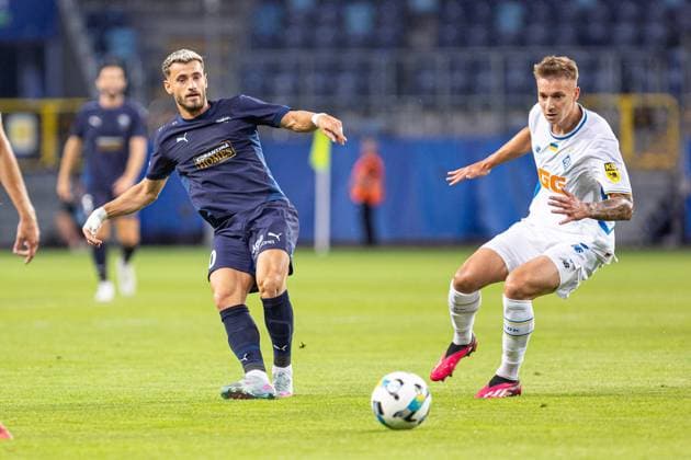 LUBLIN 05.08.2025 MECZ III RUNDA ELIMINACYJNA LIGA MISTRZOW SEZON 2025 26: DYNAMO KIJOW - PAFOS FC --- UEFA CHAMPIONS LEAGUE THIRD QUALIFYING ROUND FIRST MATCH: DYNAMO KYIV - PAFOS FC nz DRAGOMIR VLAD MYKOLA MYKHAILENKO FOT. ERNEST KOLODZIEJ 400mm.pl NEWSPIX.PL --- newspix.pl 