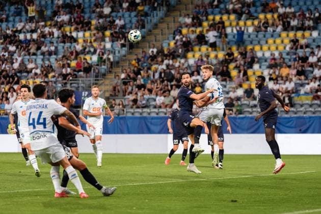 LUBLIN 05.08.2025 MECZ III RUNDA KWALIFIKACYJNA LIGA MISTRZOW UEFA SEZON 2025 2026: DYNAMO KIJOW - HAMRUN SPARTANS --- MENS FOOTBALL MATCH UEFA CHAMPIONS LEAGUE SEASON 2025 2026 THIRD QUALIFYING ROUND - FIRST LEG: FC DYNAMO KYIV - PAFOS FC DAVID GOLDAR, VLADYSLAV VANAT FOT. KAZIMIERZ KOZUCH 400MM.PL NEWSPIX.PL --- newspix.pl 