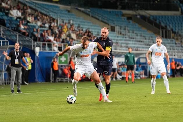 LUBLIN 05.08.2025 MECZ III RUNDA KWALIFIKACYJNA LIGA MISTRZOW UEFA SEZON 2025 2026: DYNAMO KIJOW - HAMRUN SPARTANS --- MENS FOOTBALL MATCH UEFA CHAMPIONS LEAGUE SEASON 2025 2026 THIRD QUALIFYING ROUND - FIRST LEG: FC DYNAMO KYIV - PAFOS FC ANDRIY YARMOLENKO, MUAMER TANKOVIC FOT. KAZIMIERZ KOZUCH 400MM.PL NEWSPIX.PL --- newspix.pl 